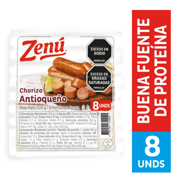 Chorizo Antioqueño Zenú 500 grs