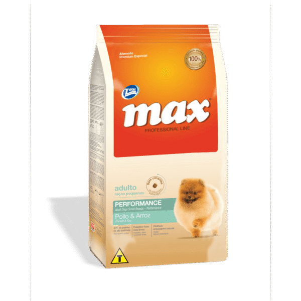 Alimento Para Perro Adulto Max Professional Line Performance Razas Pequeñas Pollo Y Arroz