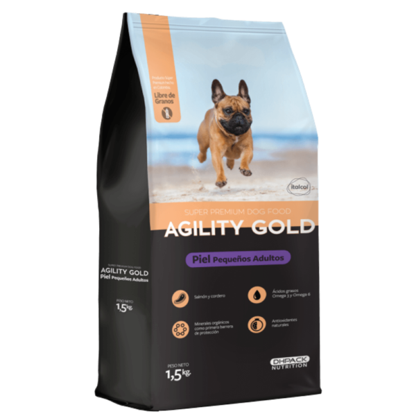Alimento Para Perro Agility Gold Pequeños Adultos Piel