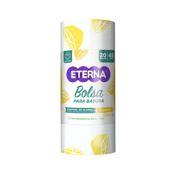 Bolsa Basura Blanca Eterna Fragancia Cítrica 20 Unidades