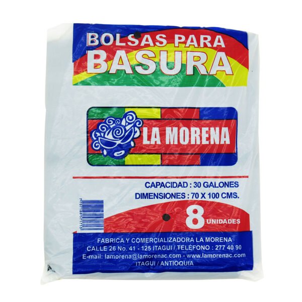 Bolsa Basura Negra La Morena 70X100Cm 8 Unidades