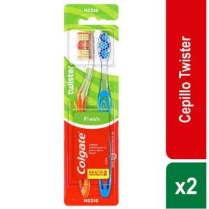 Cepillo Dental Colgate Twister Suave 2 Unidades Gratis Portacepillo