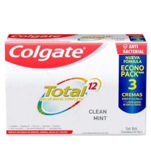 Crema Dental Colgate Total 12 Clean Mint 3 Unidades 225Ml