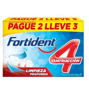 Crema Dental Fortident Limpieza Profunda Pague 2 LLeve 3 170Gr