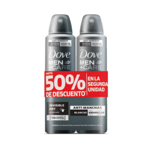 Desodorante Dove Men Invisible Dry Spray 89Gr 2 Unidades