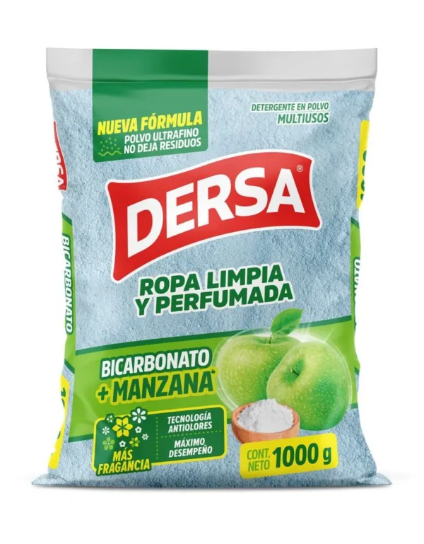 Detergente En Polvo Dersa Bicarbonato + Manzana