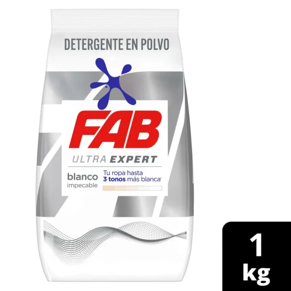 Detergente En Polvo Fab Ultra Expert Blanco Impecable