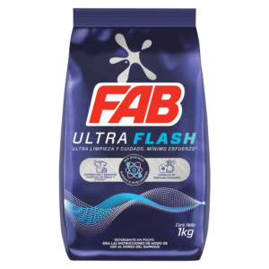Detergente Fab Polvo Ultra Flash 1000Gr