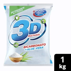 Detergente En Polvo 3D Multiusos x 1000Grs