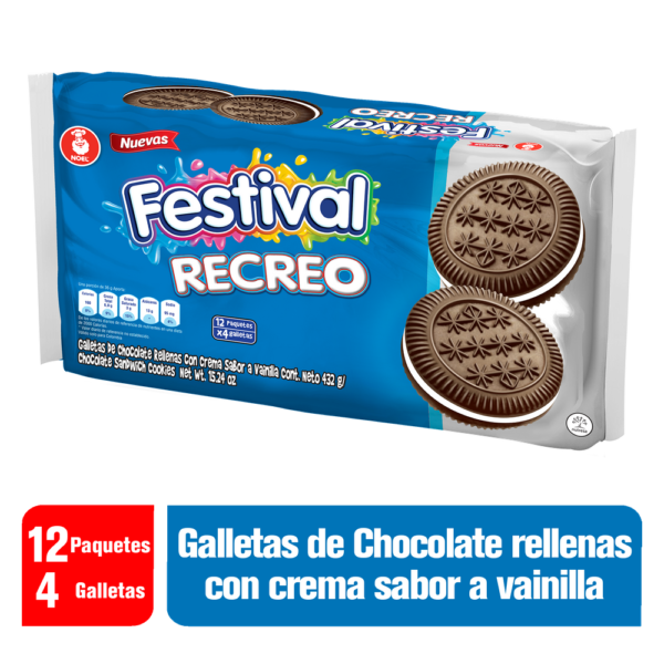 Galleta Festival Recreo 12 Unidades 432Gr