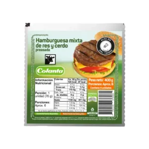Hamburguesa Mixta De Res Y Cerdo Colanta 400 Gr