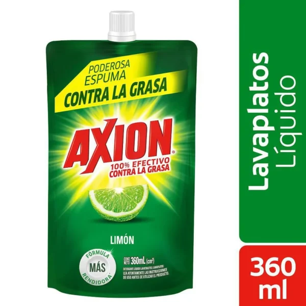 Lavaplatos Axion Líquido Limón Doypack 360Ml