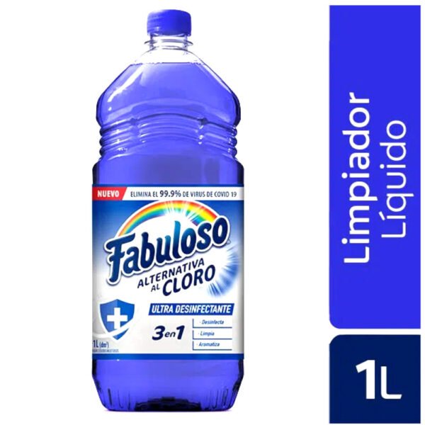 Limpiador Fabuloso Líquido Alternativa Al Cloro 3 En 1 1000Ml