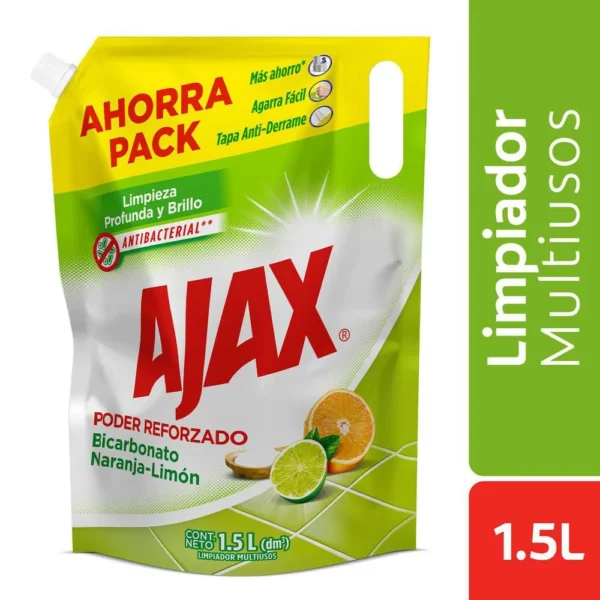 Limpiador Ajax Liquido Bicarbonato Doy Pack 1500Ml