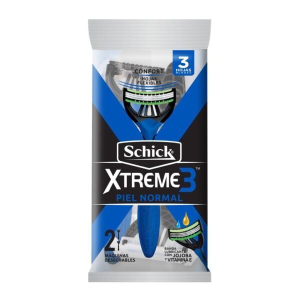 Maquina Afeitar Schick Extreme Normal 3 Hojas 2 Unidades