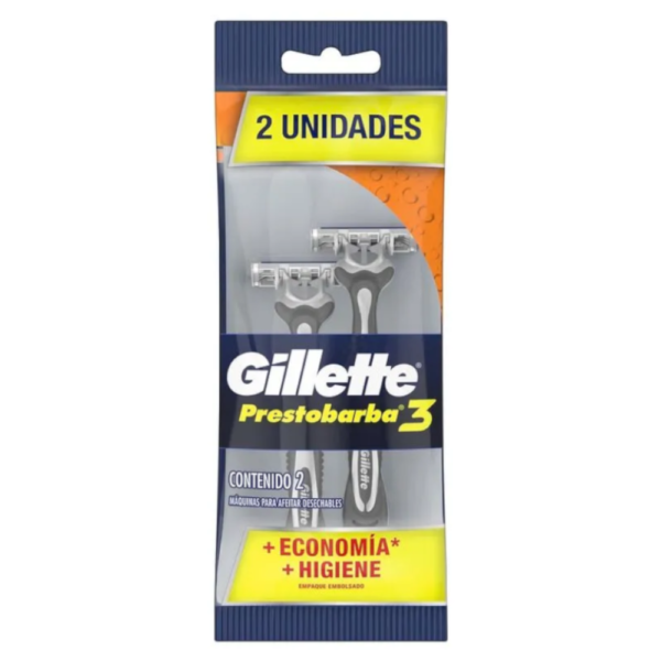 Maquina Prestobarba 3 Gillette 2 Unidades
