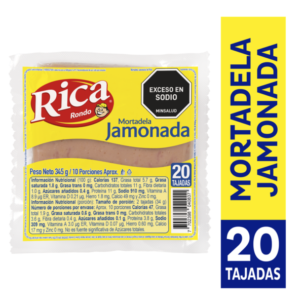 Mortadela Jamonada Rica 345Gr