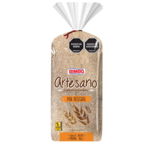 Pan Bimbo Artesano Integral 500Gr