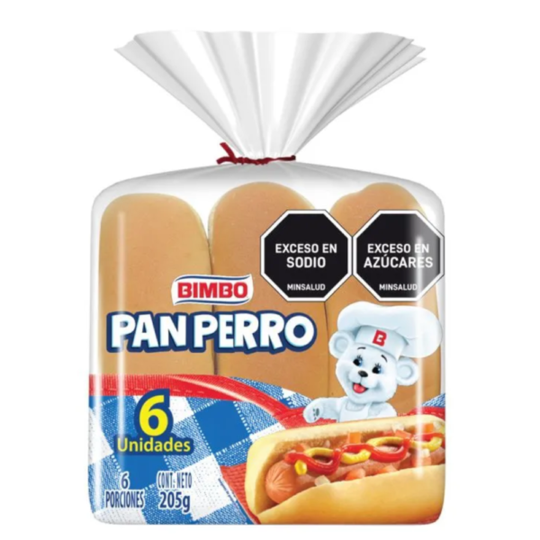 Pan Bimbo Perro 6 Unidades 205Gr