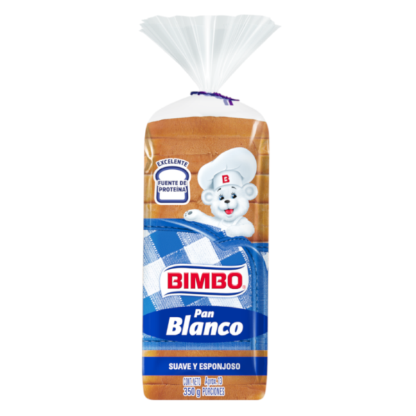 Pan Bimbo Tajado Blanco 350Gr