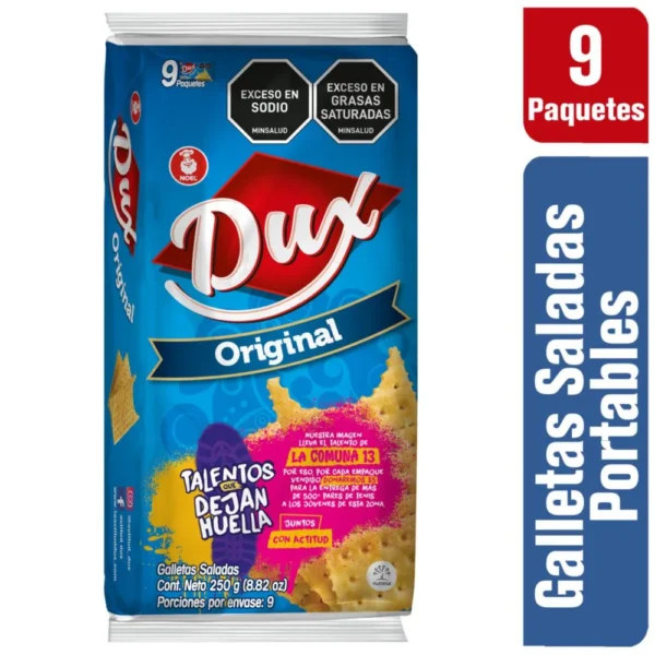 Galletas Dux Integral 9 Paquetes Individuales 250Gr