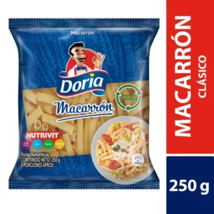 Pasta Clásica Macarrón Corto Doria x 250 grs