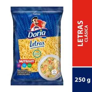 Pasta Clásica Letras Doria x 250 grs