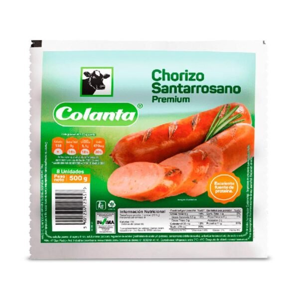 Chorizo Santarrosano Colanta 500G